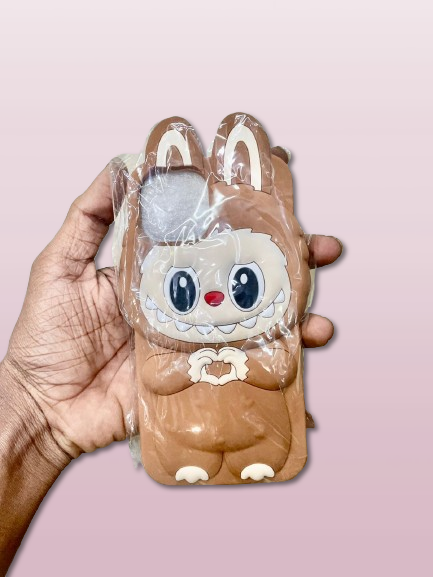 Cute Three-dimensional Labubu Cartoon Silicone Phone case for iphone 13,14,15 Anti-fall Phone Accessories