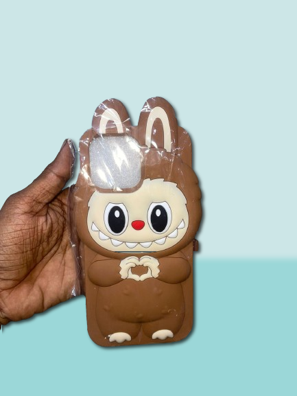 Cute Three-dimensional Labubu Cartoon Silicone Phone case for iphone 13 Pro,14 Pro,15 Pro,14,15,16 Pro Max Anti-fall Phone Accessories